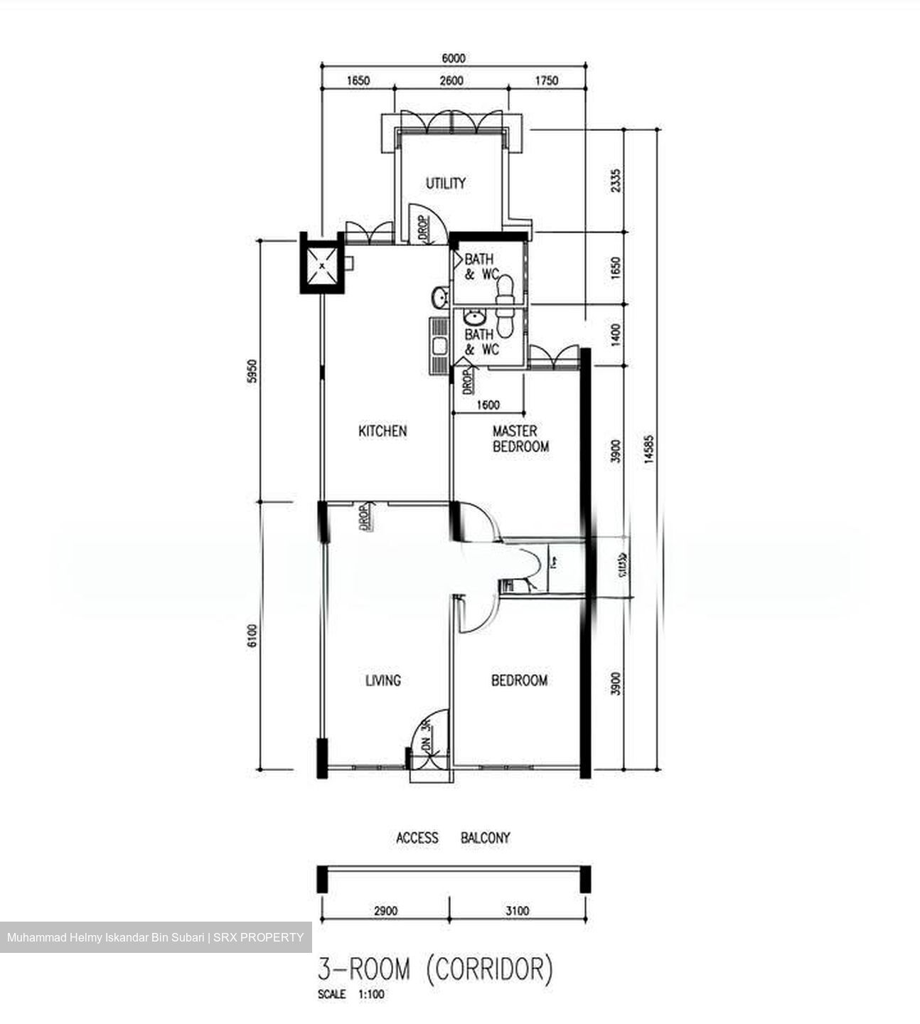 Blk 130 Yio Chu Kang Ville (Ang Mo Kio), HDB 3 Rooms #533713011